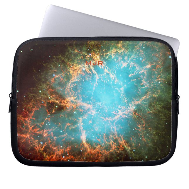 Initalled Crab Nebula in Taurus Laptop Sleeve (Front)