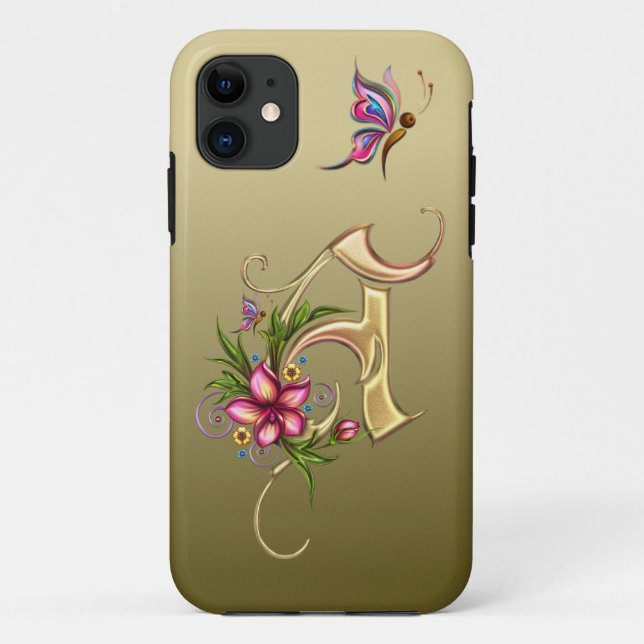 Initial A Case-Mate Tough Apple iPhone 11 Case (Back)