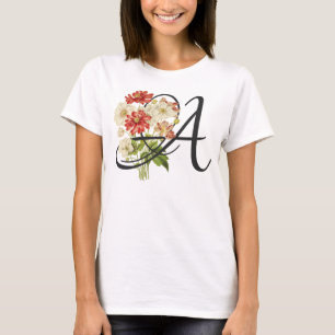 Initial A, Vintage Anemones T-Shirt