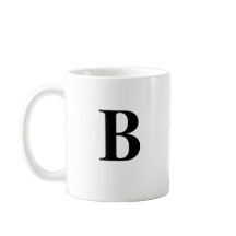 Initial B & Personalised Name Coffee Mug