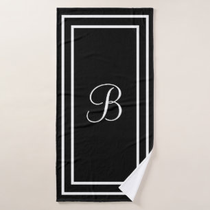 Initial black Towel set