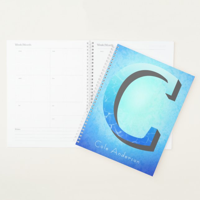 Initial C and Monogram Planner (Display)