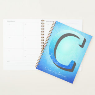 Initial C and Monogram Planner