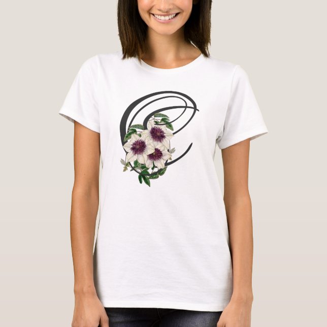 Initial C, Vintage Clematis T-Shirt (Front)