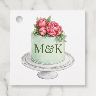 Initial cake favour tags
