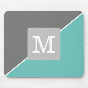 Initial Colour matching for minimalism Blue Grey Mouse Pad