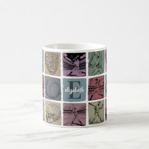 Initial Custom Baseball Gift Retro Sports Lover Coffee Mug