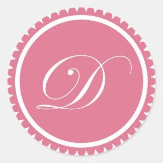 Initial D princess pink monogram seal party favour