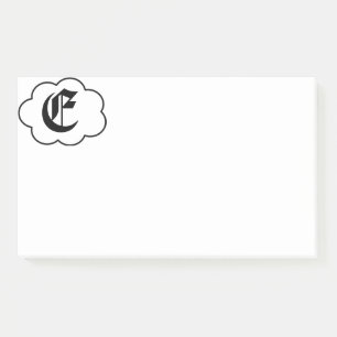 Initial E Monogram Post-It Notes