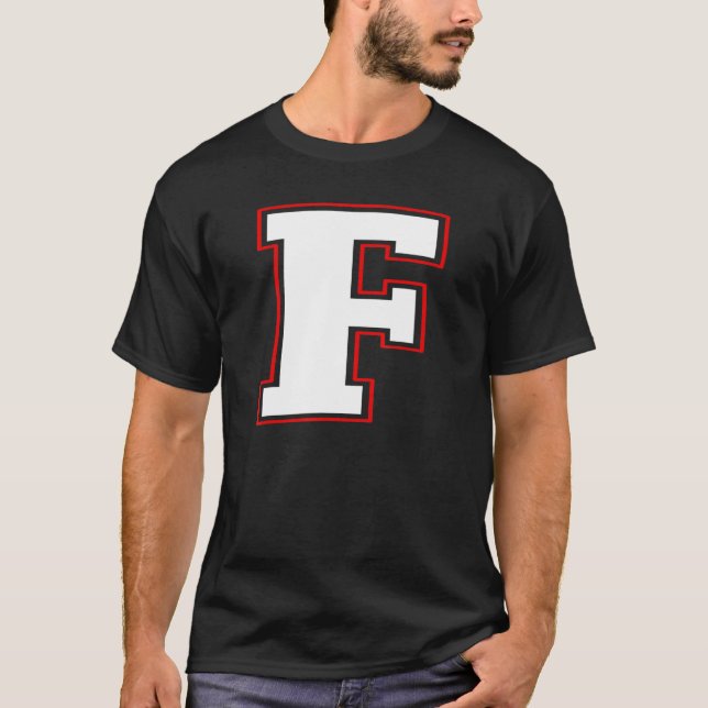 Initial F Monogram F Letter F Capital Alphabet T-Shirt (Front)