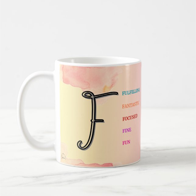 Initial "F" Mug (11oz) (Left)