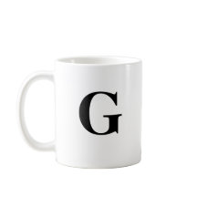 Initial G & Personalised Name Coffee Mug