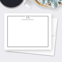 Initial Gift Men's Office Stationery Dark Grey