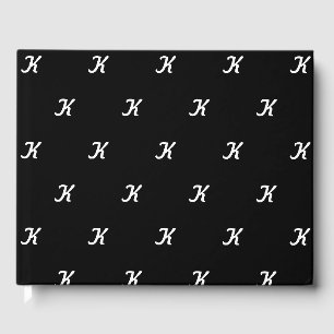 Initial Guest Book (Black & White)