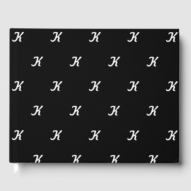 Initial Guest Book (Black & White) (Front)