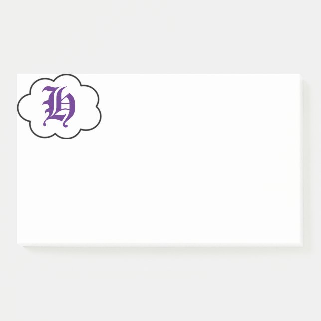 Initial H Monogram Post-It Notes (Front)