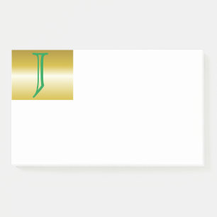 Initial J Monogram Post-It Notes