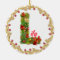 initial L monogrammed christmas ornament CUSTOMIZE