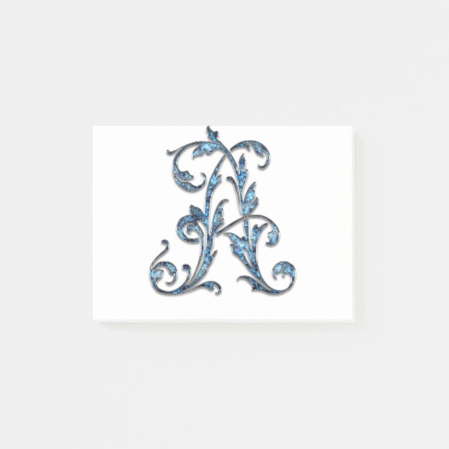 Initial letter A alphabet design gifts Post-it Notes (Front)