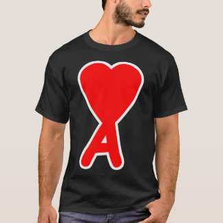 Initial Letter A Heart Valentine'S Day Matching Co T-Shirt