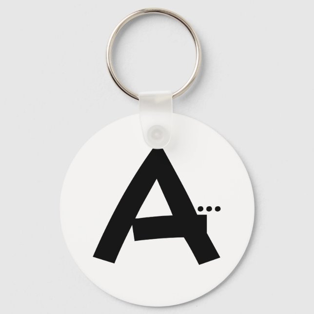 Initial Letter A Keychain (Front)