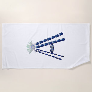 Initial Letter A, Monogram Modern Stylish Trendy Beach Towel