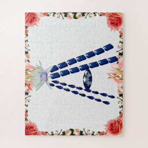 Initial Letter A, Monogram Modern Stylish Trendy Jigsaw Puzzle