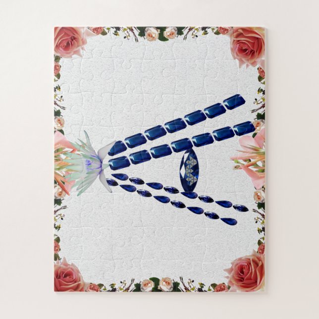 Initial Letter A, Monogram Modern Stylish Trendy Jigsaw Puzzle (Vertical)