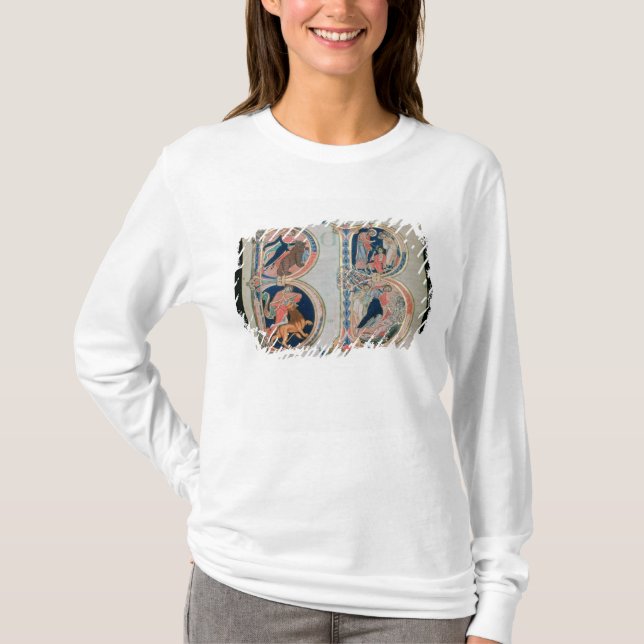 Initial letter 'B' Beatus vir - Blessed is the T-Shirt (Front)