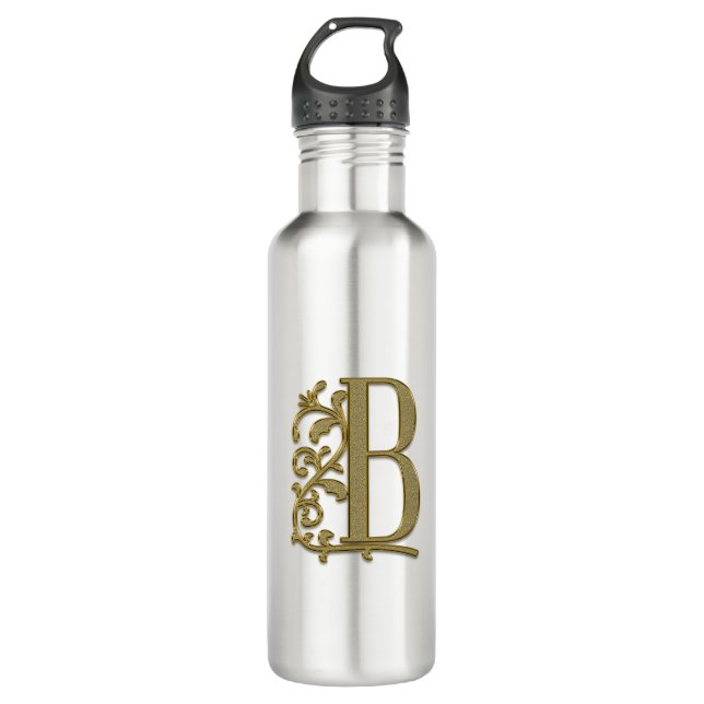 Initial Letter B, personalise 710 Ml Water Bottle (Front)