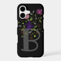 Initial Letter B Plus Floral Design