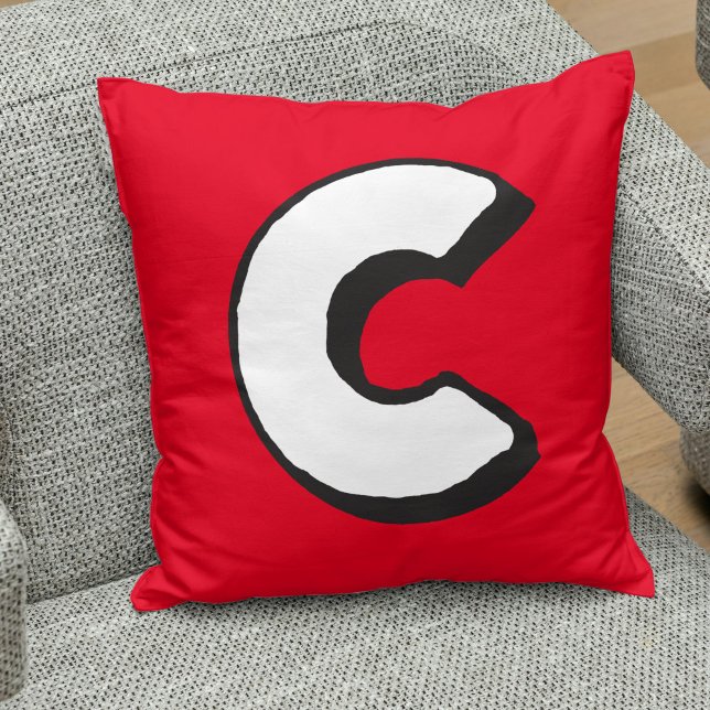 Initial letter C monogram alphabet pillow (Creator Uploaded)