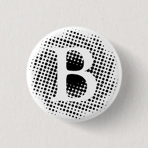 Initial Letter Custom 3 Cm Round Badge