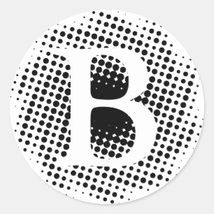Initial Letter Custom Classic Round Sticker