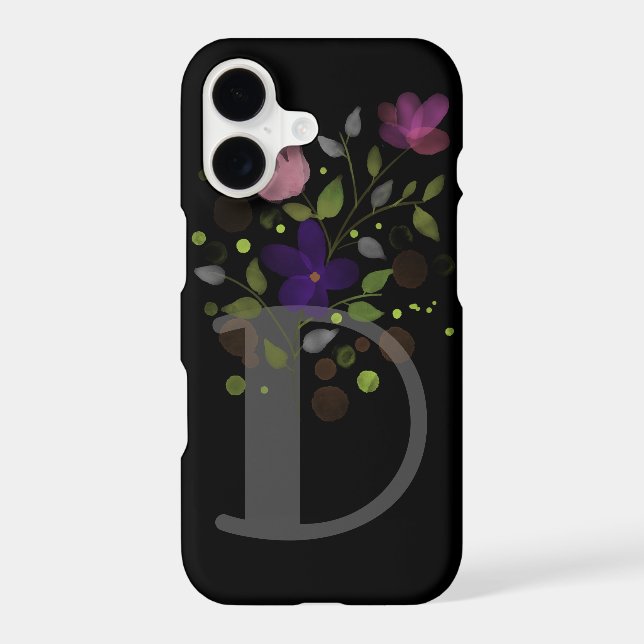 Initial Letter D Plus Floral Design (Back)