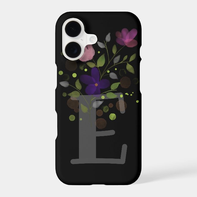 Initial Letter E Plus Floral Design (Back)