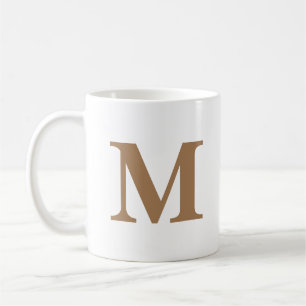 Initial Letter Gold Monogram Modern Coffee Mug