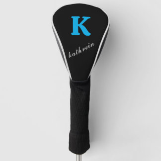 Initial Letter K Simple Monogram Modern Style Golf Head Cover