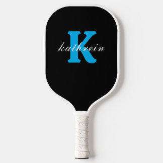 Initial Letter K Simple Monogram Modern Style Pickleball Paddle