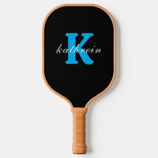 Initial Letter K Simple Monogram Modern Style Pickleball Paddle