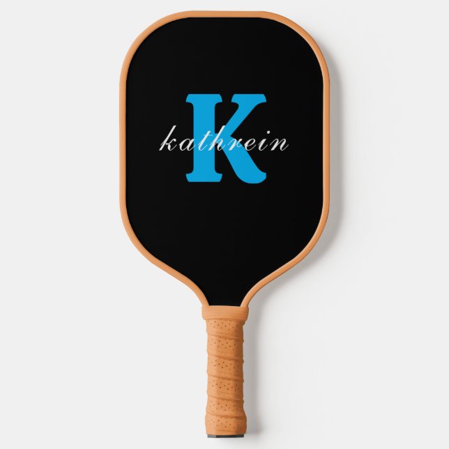  Initial Letter K Simple Monogram Modern Style Pickleball Paddle (Front)