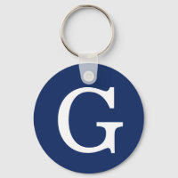 Initial Letter Monogram Blue White Plain Simple