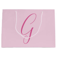 Initial Letter Monogram Light Pink Plain Chic
