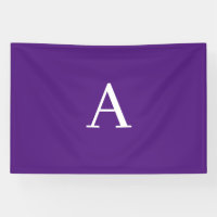 Initial Letter Monogram Modern Style Purple