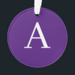 Initial Letter Monogram Modern Style Purple & Blue Ornament<br><div class="desc">Would you like to own a product with the initials of your name? It is very simple,  aesthetic and attractive.</div>