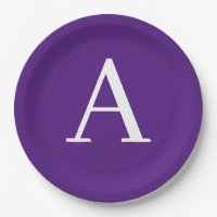 Initial Letter Monogram Modern Style Purple