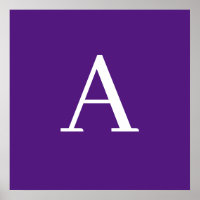 Initial Letter Monogram Modern Style Purple
