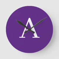Initial Letter Monogram Modern Style Purple