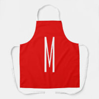Initial Letter Monogram Modern Style Red White