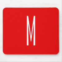 Initial Letter Monogram Modern Style Red White